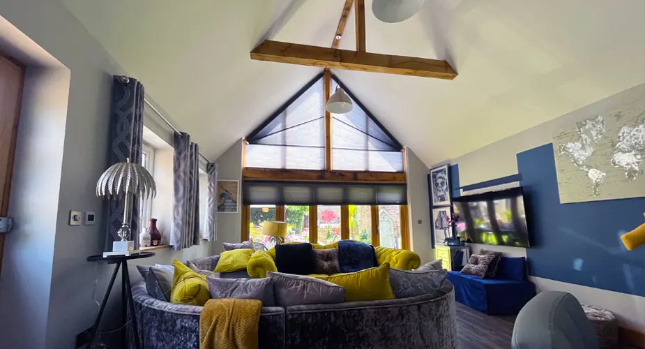 Floor to Ceiling Blinds For Apex Shaped Windows
