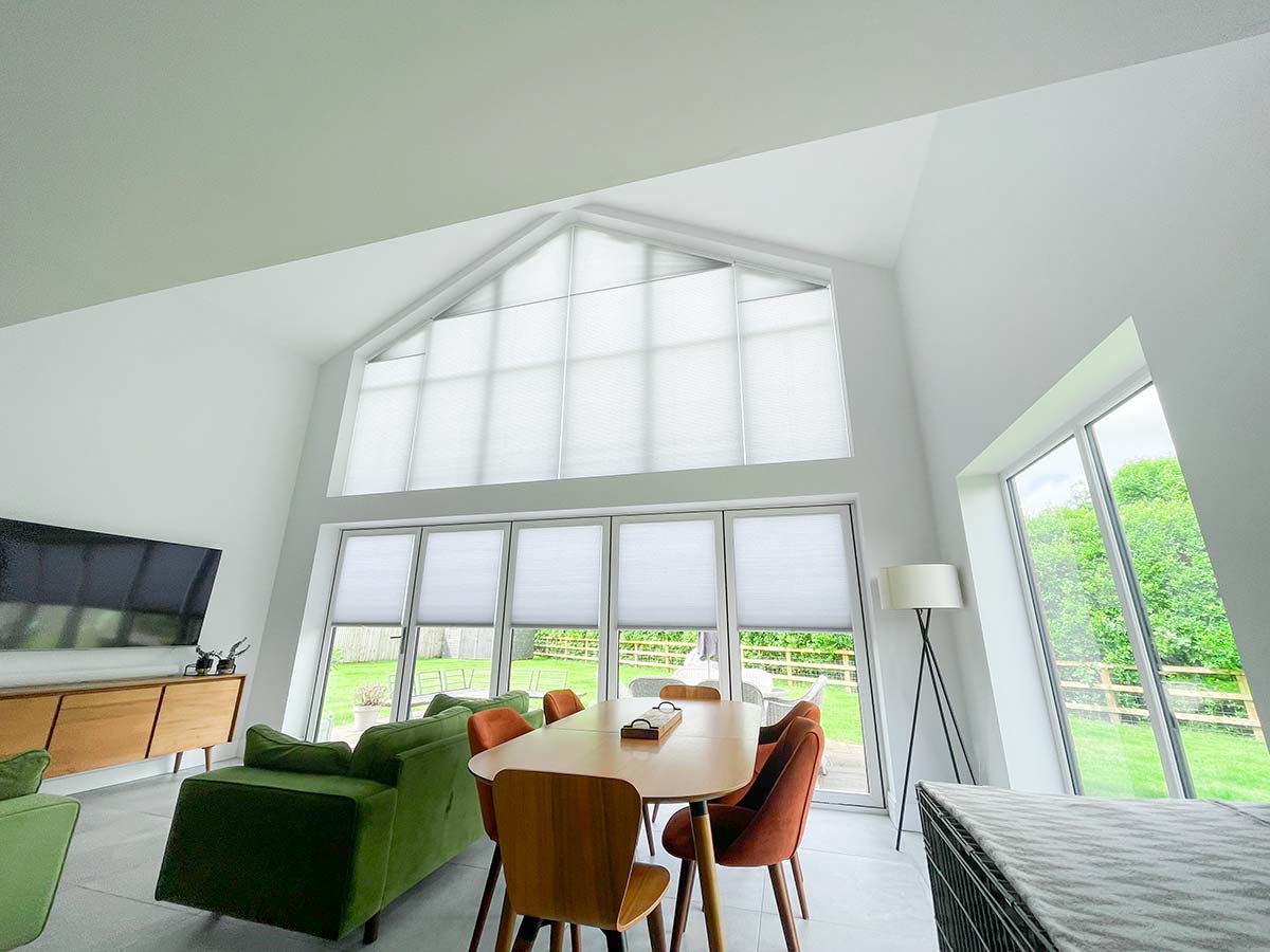 Large Pure™ Aspect Gable Blinds with Duette® Fabric