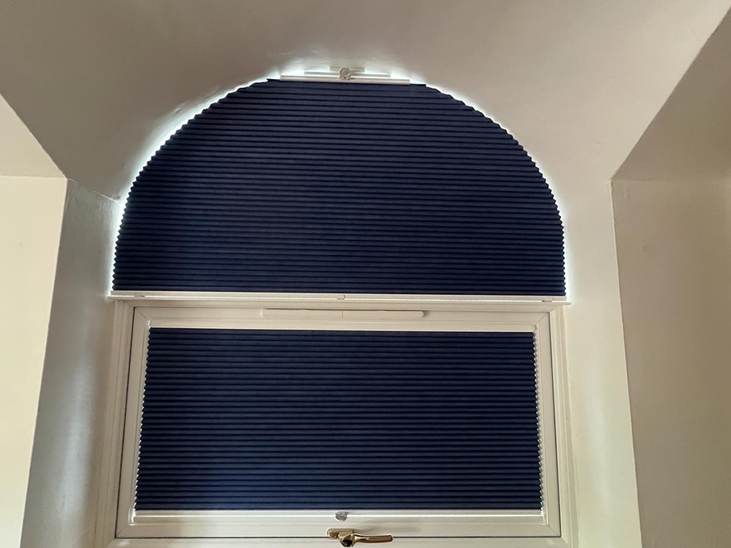 Duette Fabric made into an arched shape