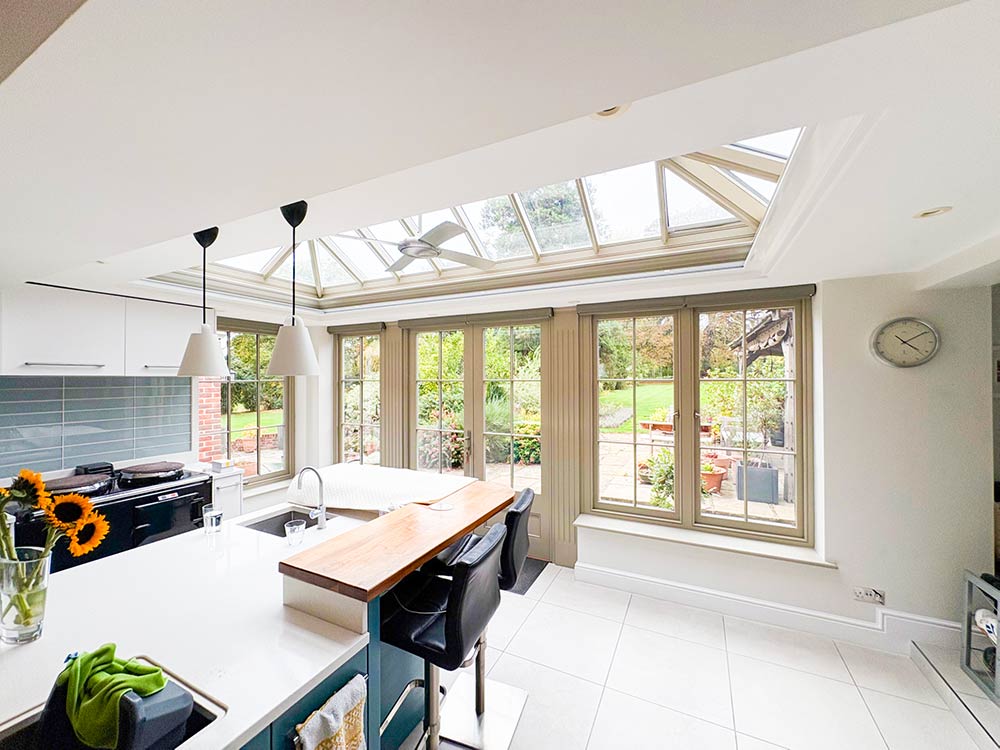 Retracted Lantern Roof Blind