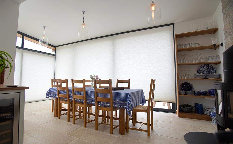 Duette Blinds in a Glass Extension