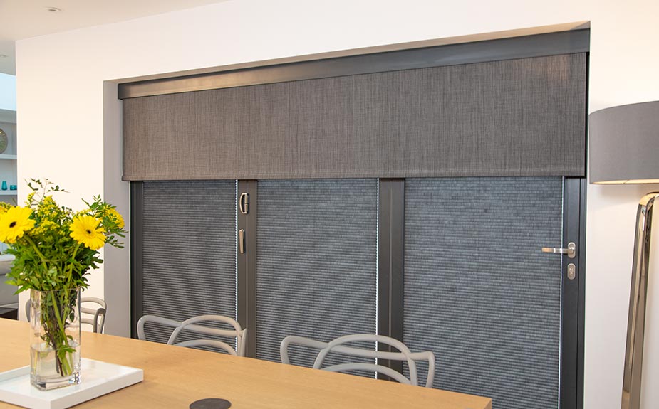 Roller Blinds and Duette Blind Options for Bifold Doors
