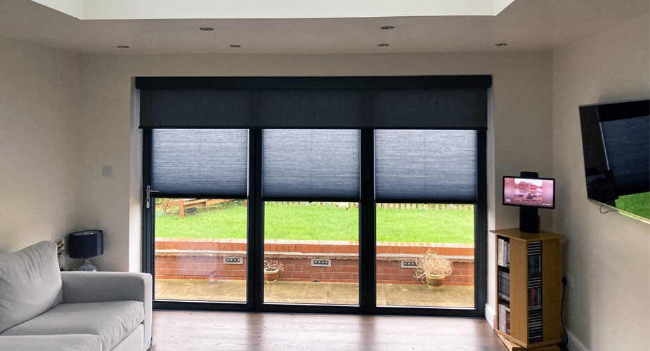 Bifold with roller and duette thermal blinds