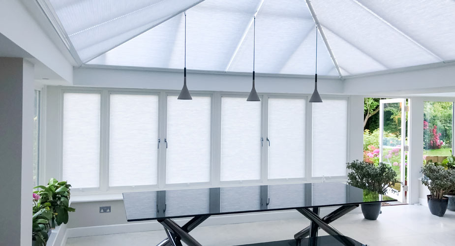 Closed Hot Conservatory blinds