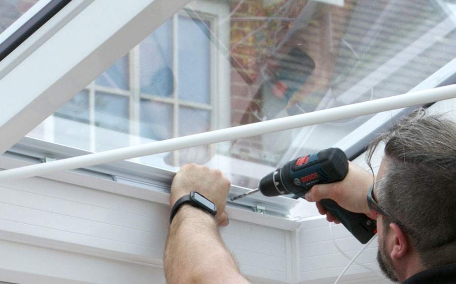 Safe drilling when fitting conservatories