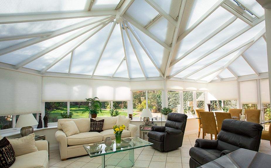 Duette Blinds in a Summer Conservatory