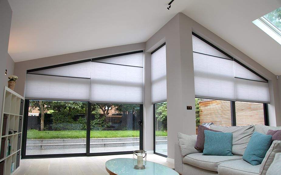 Electric Duette Gable Blinds