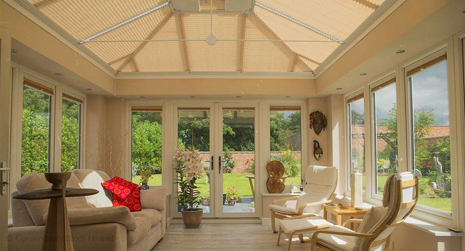 Pure Pleated Blinds for Orangeries